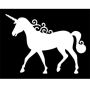 Glittertattoo Schablone Einhorn Wirbel (5er Pack)