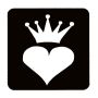 Glittertattoo Sjabloon Crowned Heart (5er Pack)