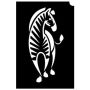 Glittertattoo Schablonen Zebra (5er Pack)