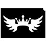 Glittertattoo Schablonen Crown Wings (5er Pack) (24298)