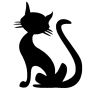 Glitter Tattoo Schablone sitzende Katze