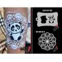 oOh Body Art Panda Schablone