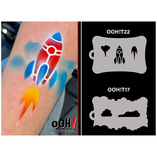 oOh Body Art Rocket Facepaiting Schablone | - Face Paint Shop