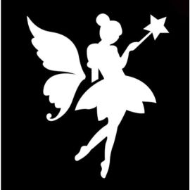 Glittertattoo Sjabloon Pretty Fairy  (5 pack)