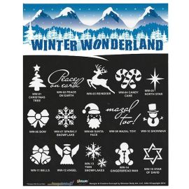 Glimmer Winter Wonderland Schablonenset mit Poster