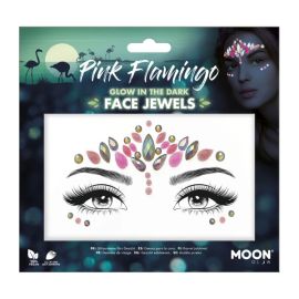 Face Jewels Glow In The Dark Pink Flamingo