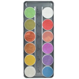 Kryolan Aquacolor Interferenz Palet 12 Colors Special Filling