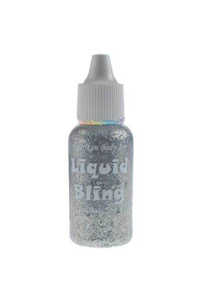 Amerikan Body Art Flüssigkeit Bling Chrom Silber 15ml