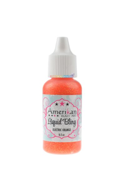 Amerikan Body Art Flüssigkeit Bling Electric Orange 15ml