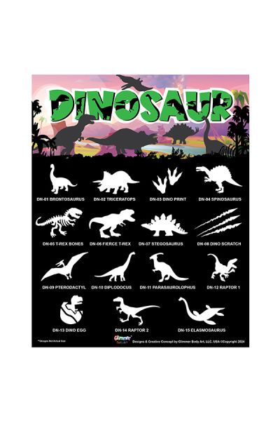 Glimmer Dinosaurier Glitter Tattoo Set