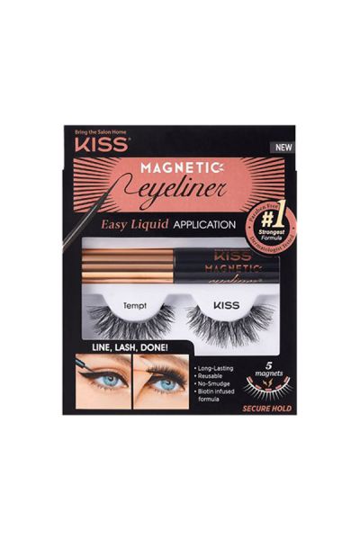 Kiss Magnetischer Eyeliner & Wimpernsatz 02 Tempt