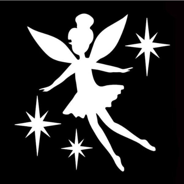 Glittertattoo Schablone Whimsical Fairy (5er Pack)