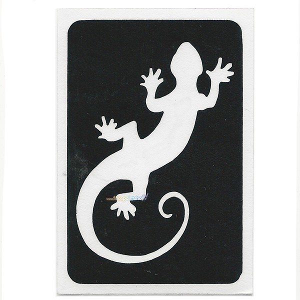 Glitter Tattoo Schablone Gecko (5er Pack)