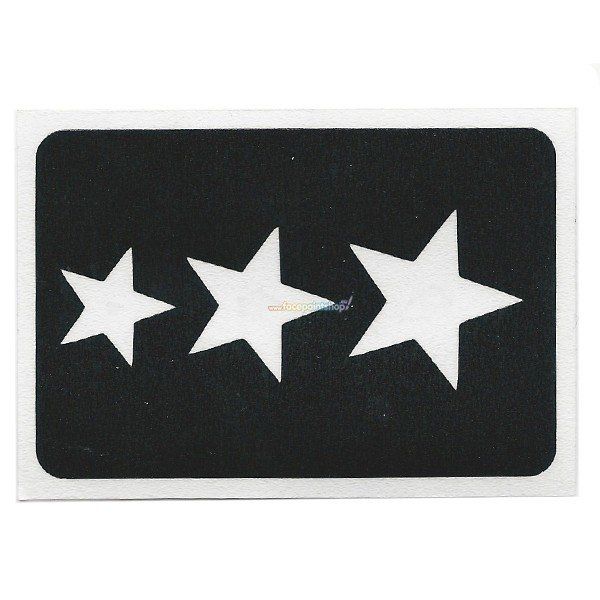 Glittertattoo Schablone Trio Star (5er Pack)