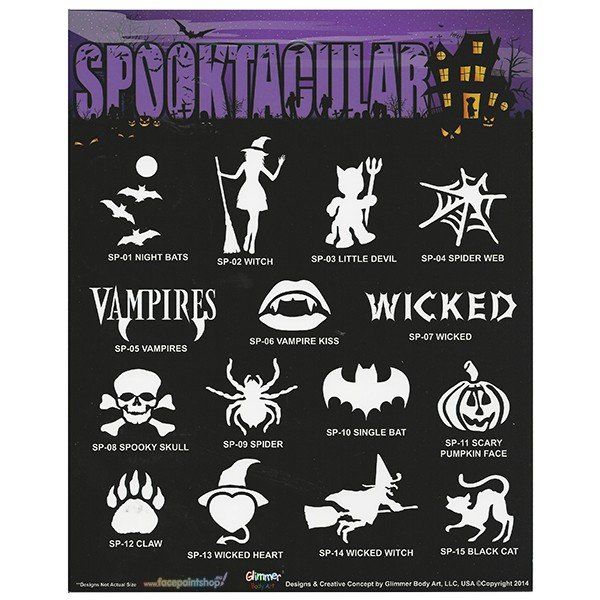 Glimmer Winter Spooktacular Schablonenset mit Poster