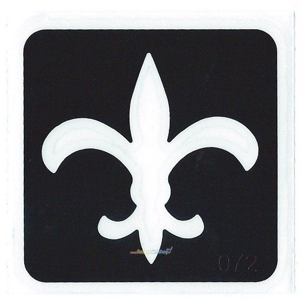 Glittertattoo Schablone Fleur De Lis (5er Pack)