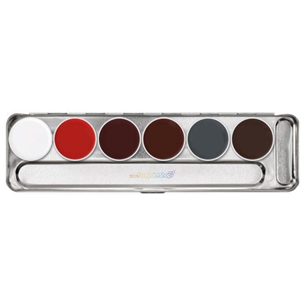 Kryolan Supracolor Greasepaint S Palette 6 Farben