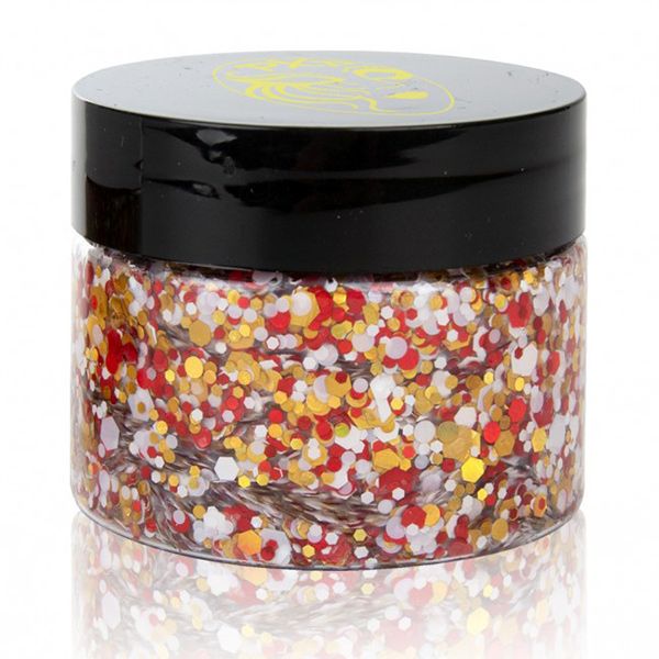 PXP Pressed Chunky Glitter Cream Rot-Gelb-Weiß 40ml