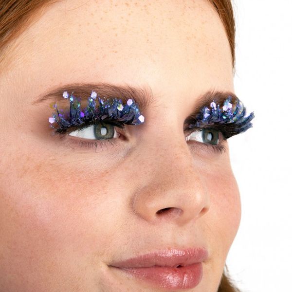 Pxp Falsche blaue Glitzerwimpern|Calypso Style