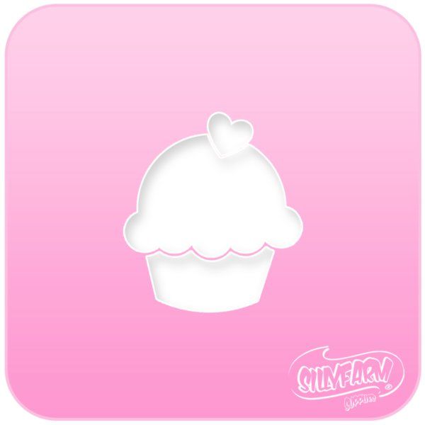 Silly Farm Schablone Cupcake