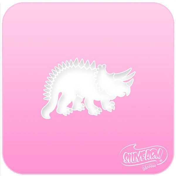 Schminkschablone Sillyfarm Triceratops