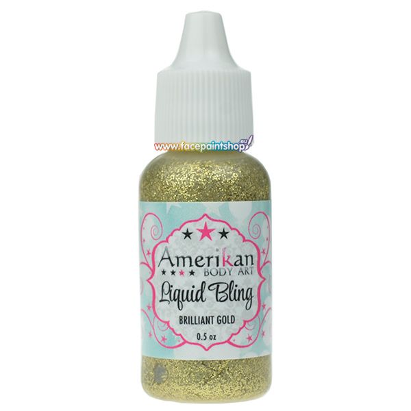 Amerikan Body Art Flüssigkeit Bling Brilliant Gold 15ml