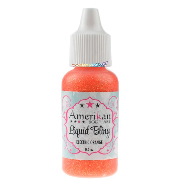 Amerikan Body Art Flüssigkeit Bling Electric Orange 15ml