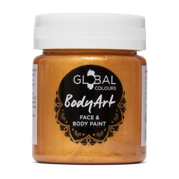 Global Bodyart Flüssigfarbe Metallic Gold 45ml