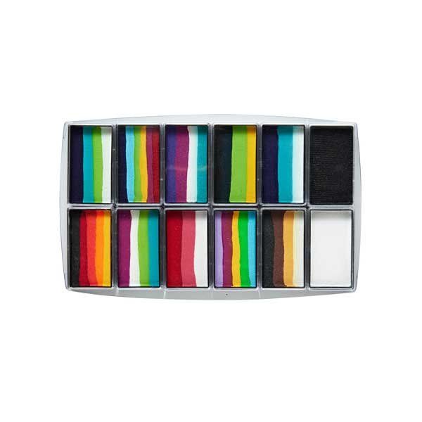 Global Rainbow Explosion Palette - 15g 12pk BodyArt One Stroke Set