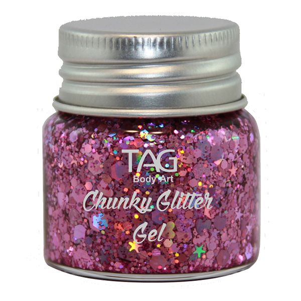 Tag Chunky Glitter Gel Rosa