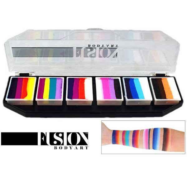 Fusion Body Art Regenbogen Splash Palette