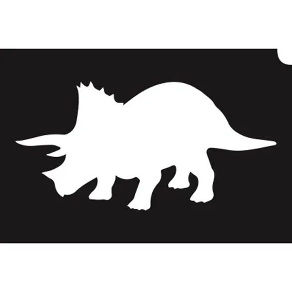 Glittertattoo Schablone Triceratops  (5er Pack) 