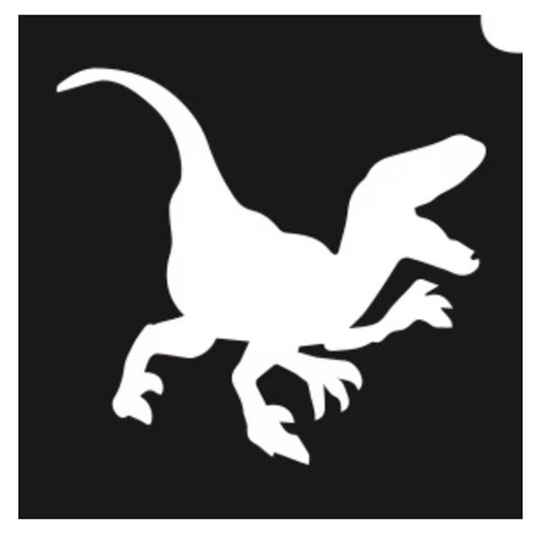 Glittertattoo Schablone Raptor (5er Pack)