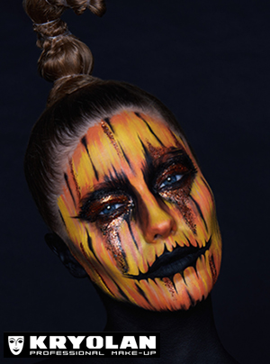 Kryolan Pumpkin Girl Halloween Tutorial